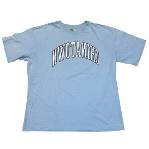 Chinatown Market Mens XXL Reverse Arc Short Sleeve T-Shirt Cotton Baby Blue